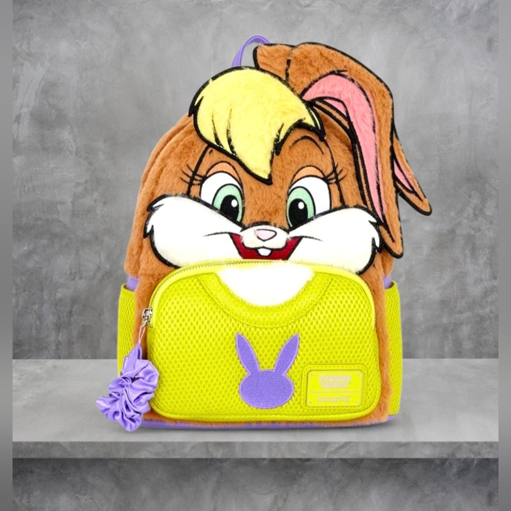 Loungefly Looney Tunes Lola Bunny Plush Cosplay Backpack 💜